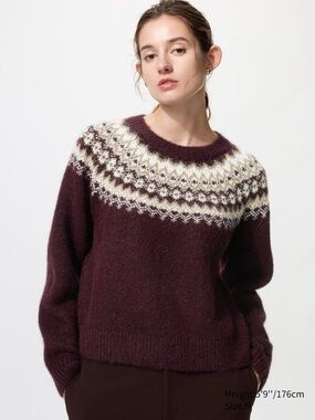 Uniqlo Fluffy Fair Isle Sweater
